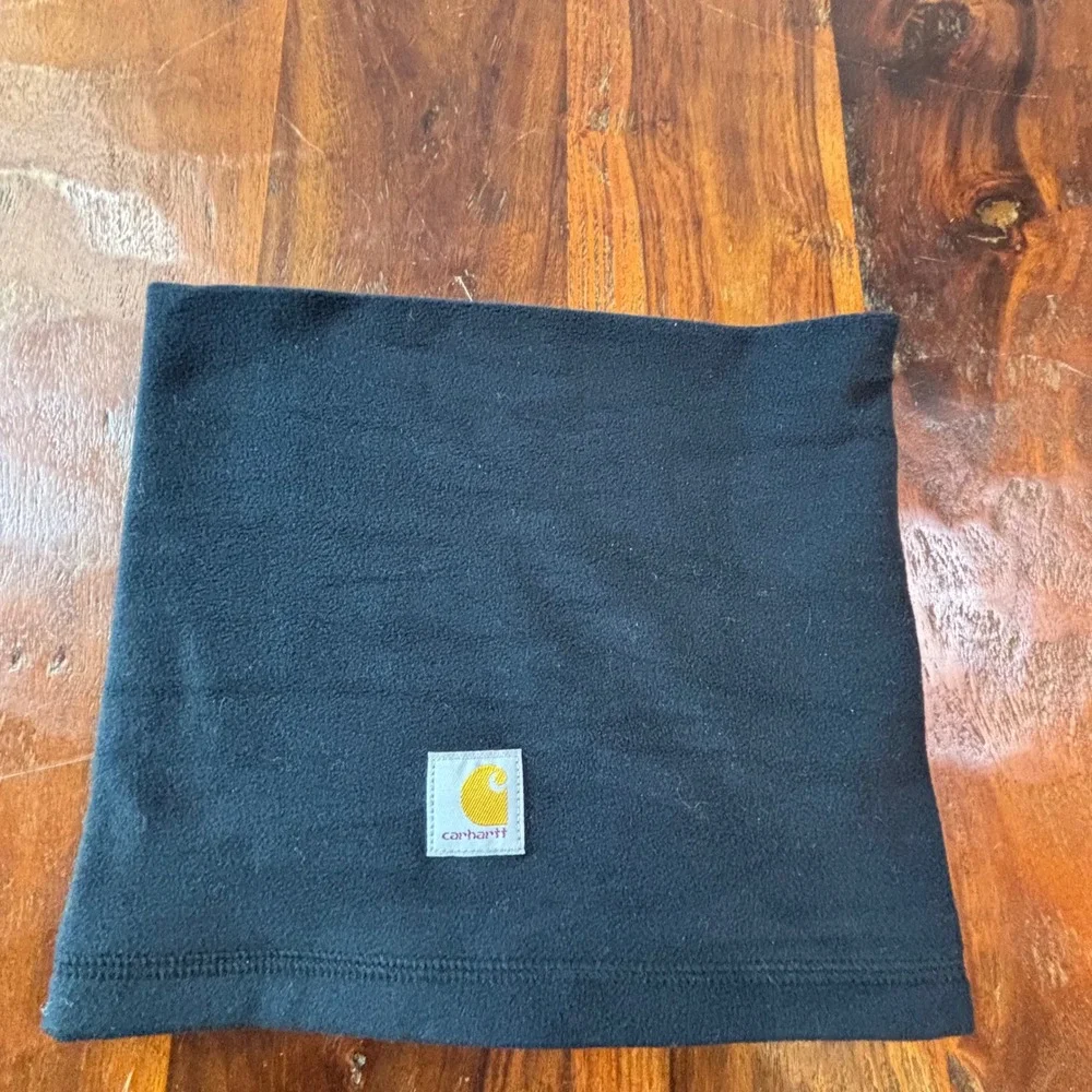 Carhartt Black Fleece Neck Gaiter Warmer UP0204U One Size OS Logo Patch